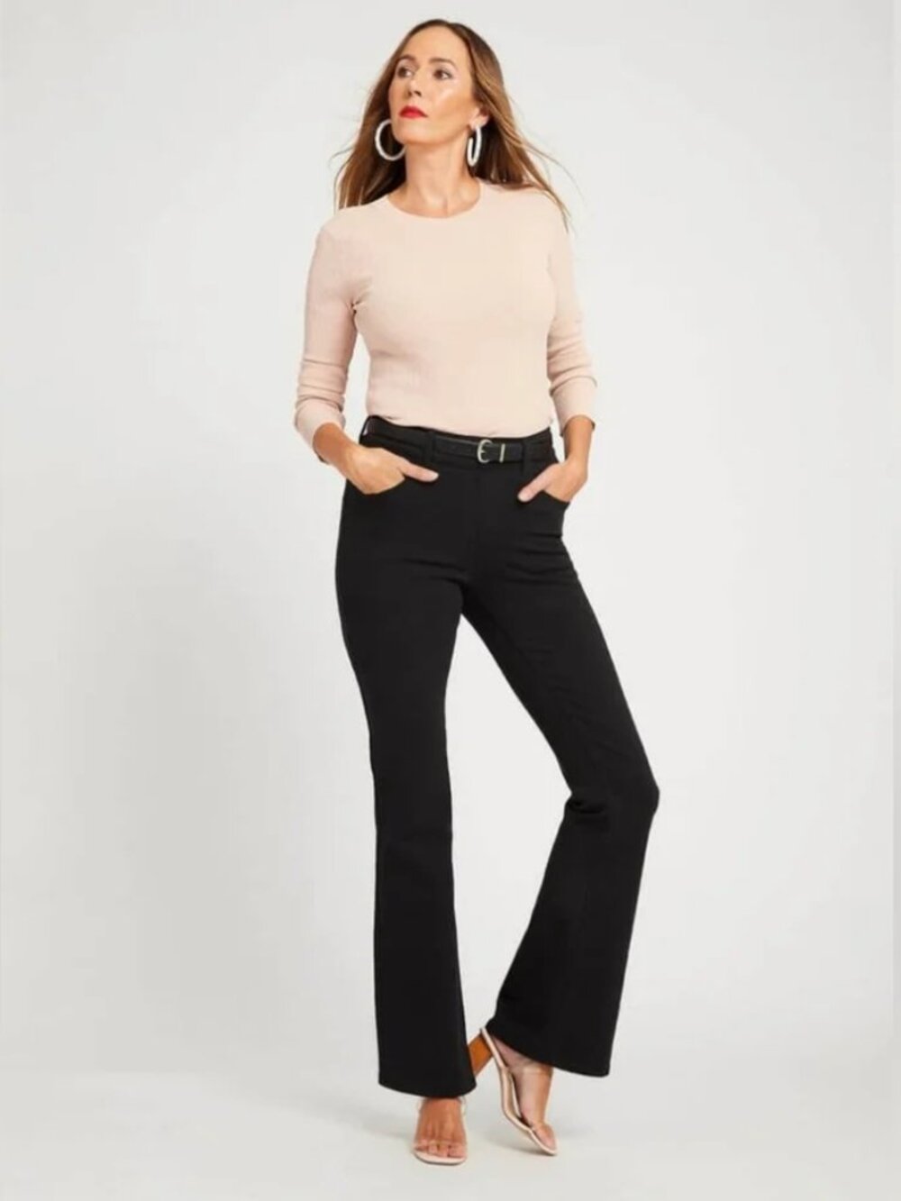 New Betabrand Washed Black Bootcut Yoga Denim Jeans XXLarge